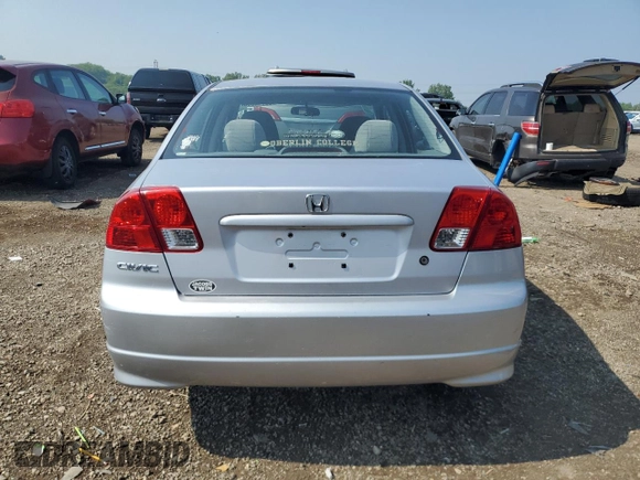 2004 Honda Civic VP with VIN 1HGES16314L008220, listed as a Copart auction lot 59743065 with 132,383 mi miles and Salvage title. Bid and sale history available at DreamBid. Image 6.