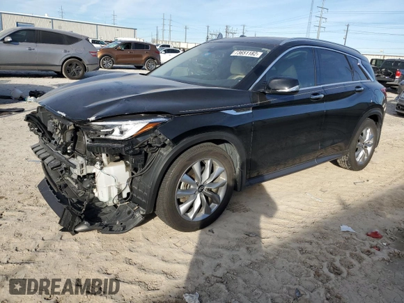 2020 Infiniti QX50 LUXE with VIN 3PCAJ5M14LF115093, listed as a Copart auction lot 73651182 with 35,538 mi miles. Bid and sale history available at carsss.com. Image 1.