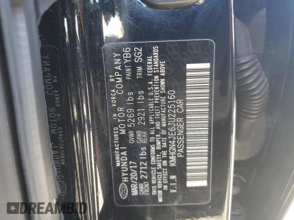 2018 Genesis G80 3.8L with VIN KMHGN4JE6JU225160, listed as a Copart auction lot 85454134 with 67,994 mi miles and Salvage Title. Bid and sale history available at carsss.com. Image 15.