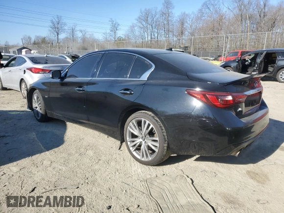 2018 Infiniti Q50 3.0t LUXE with VIN JN1EV7AR6JM440783, listed as a Copart auction lot 46098645 with 60,221 mi miles and Salvage Title. Bid and sale history available at carsss.com. Image 2.