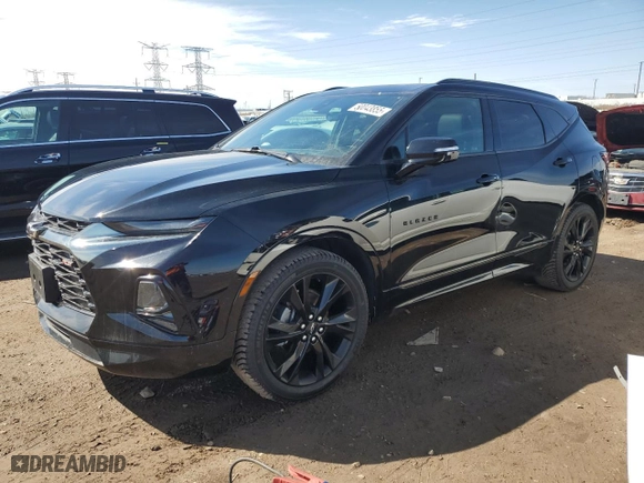 2020 Chevrolet Blazer RS with VIN 3GNKBKRS5LS703861, listed as a Copart auction lot 50043855 with 63,487 mi miles and Salvage Title. Bid and sale history available at carsss.com. Image 1.