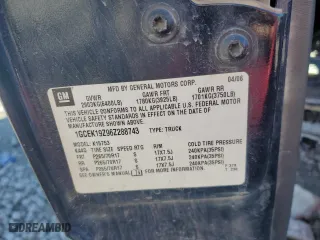 2006 Chevrolet Silverado 1500 LT1 with VIN 1GCEK19Z96Z288743, listed as a Copart auction lot 46788745 with 197,232 mi miles and Salvage Title. Bid and sale history available at carsss.com. Image 12.