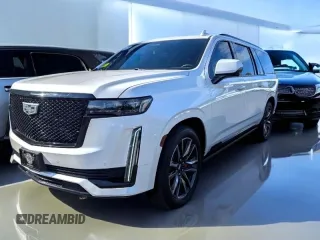 2022 Cadillac Escalade ESV Sport Platinum z VIN 1GYS4RKL0NR276XXX, wystawiony jako Copart lot #59820495 z przebiegiem 63 182 mil mil oraz Czysty tytuł • Clean title. Historia ofert i sprzedaży dostępna na DreamBid. Obrazek 2.