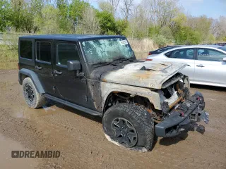 2015 Jeep Wrangler Unlimited Rubicon Hard Rock z VIN 1C4HJWFG5FL706170, wystawiony jako Copart lot #55442965 z przebiegiem Nie podano mil oraz Czysty tytuł • Clean title. Historia ofert i sprzedaży dostępna na DreamBid. Obrazek 4.