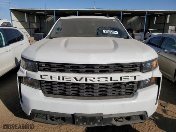 2022 Chevrolet Silverado 1500 LTD Custom with VIN 1GCRYBEK8NZ200102, listed as a Copart auction lot 73528874 with NaN miles and Salvage Title. Bid and sale history available at carsss.com. Image 5.