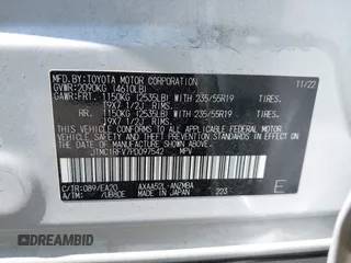 2023 Toyota RAV4 XLE Premium with VIN JTMC1RFV7PD097542, listed as a IAAI auction lot 42553650 with 45,483 mi miles and . Bid and sale history available at DreamBid. Image 9.