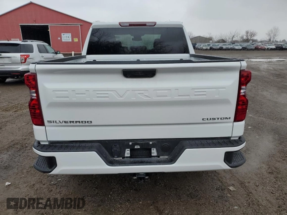 2024 Chevrolet Silverado 1500 Custom with VIN 1GCPDBEK0RZ388333, listed as a Copart auction lot 83615434 with 1,898 mi miles and Non Repairable. Bid and sale history available at DreamBid. Image 6.
