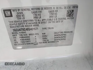 2014 Chevrolet Silverado 1500 High Country with VIN 3GCUKTEC4EG401571, listed as a IAAI auction lot 41984349 with 104,221 mi miles and . Bid and sale history available at DreamBid. Image 9.