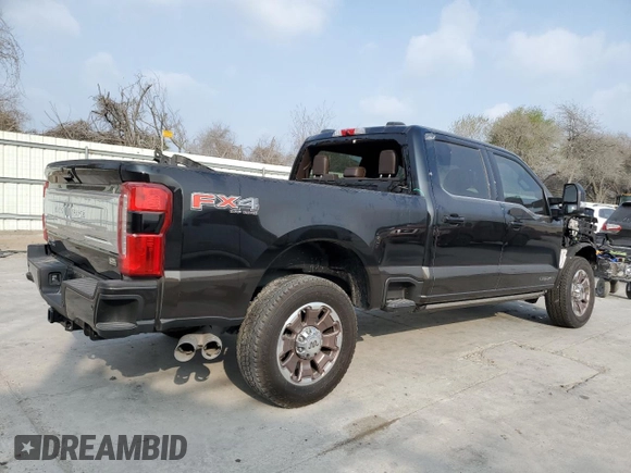 2024 Ford Super Duty F-250 SRW XL with VIN 1FT8W2BTXRED69906, listed as a Copart auction lot 47648225 with 7,381 mi miles and Salvage Title. Bid and sale history available at carsss.com. Image 3.