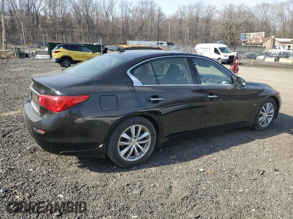 2015 Infiniti Q50 Premium with VIN JN1BV7AP0FM356550, listed as a Copart auction lot 45725045 with 27,725 mi miles and Salvage Title. Bid and sale history available at carsss.com. Image 3.