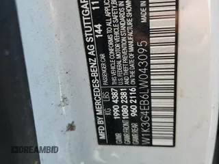 2020 Mercedes-Benz A 220 с VIN W1K3G4EB6LW043095, выставлен на аукционе Copart как лот 61063645 с пробегом 75 576 миль миль и Чистый • Clean title. История ставок и продаж доступна на DreamBid. Изображение 12.