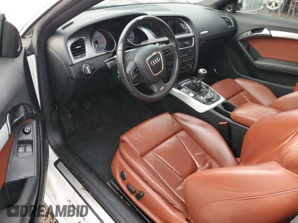 2008 Audi S5 with VIN WAURV78T38A032816, listed as a Copart auction lot 43603835 with 125,609 mi miles and Salvage Title. Bid and sale history available at carsss.com. Image 8.