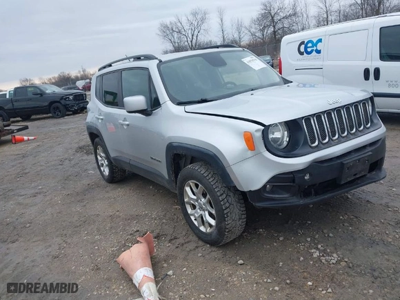 2016 Jeep Renegade Latitude with VIN ZACCJBBT1GPE13448, listed as a IAAI auction lot 41870558 with 110,982 mi miles. Bid and sale history available at carsss.com. Image 1.