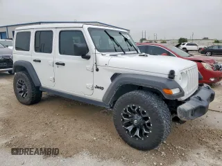2021 Jeep Wrangler Unlimited Sport S with VIN 1C4HJXDN7MW722275, listed as a Copart auction lot 54663505 with 56,774 mi miles and Salvage title. Bid and sale history available at DreamBid. Image 4.