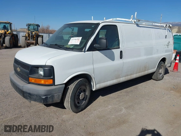 2013 Chevrolet Express Cargo Van with VIN 1GCWGGCA3D1117610, listed as a IAAI auction lot 41196391 with 201,350 mi miles. Bid and sale history available at carsss.com. Image 17.