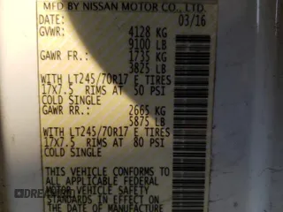 2016 Nissan NV SL with VIN 1N6BF0KY1GN808443, listed as a Copart auction lot 42694795 with 167,369 mi miles and Salvage title. Bid and sale history available at DreamBid. Image 12.