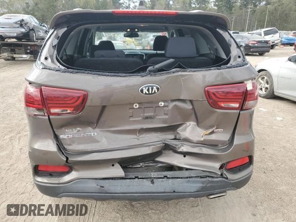 2019 Kia Sorento LX with VIN 5XYPG4A31KG572525, listed as a Copart auction lot 49711215 with 93,542 mi miles and Salvage Title. Bid and sale history available at DreamBid. Image 6.