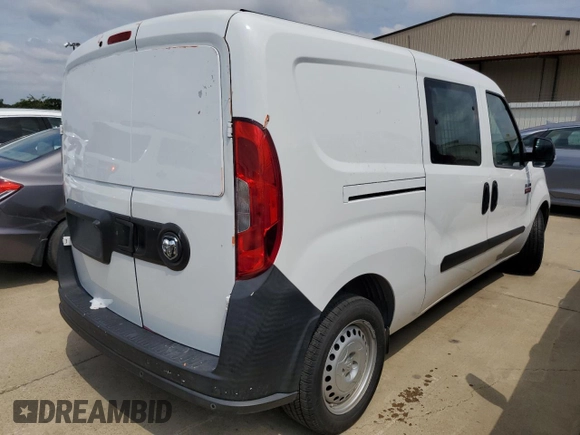 2021 Ram ProMaster City Cargo Tradesman with VIN ZFBHRFAB7M6T72727, listed as a Copart auction lot 66628784 with 57,722 mi miles and Clean Title. Bid and sale history available at DreamBid. Image 3.