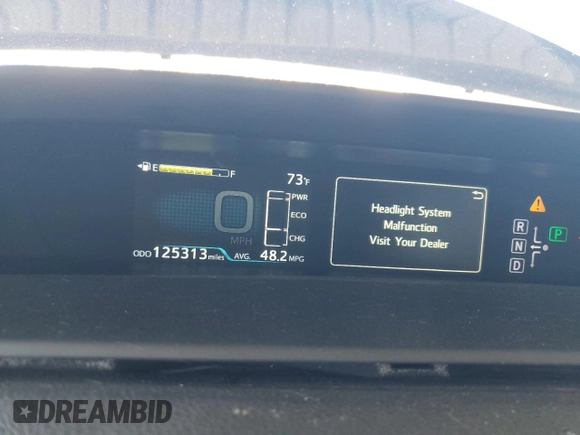 2017 Toyota Prius Two z VIN JTDKBRFU8H3541258, wystawiony jako Copart lot #54109155 z przebiegiem 125 313 mil mil oraz Szkoda całkowita • Salvage title. Historia ofert i sprzedaży dostępna na DreamBid. Obrazek 9.