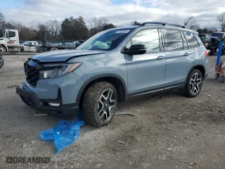 2023 Honda Passport Elite with VIN 5FNYF8H05PB013276, listed as a Copart auction lot 87323504 with 27,360 mi miles and Salvage Title. Bid and sale history available at carsss.com. Image 1.