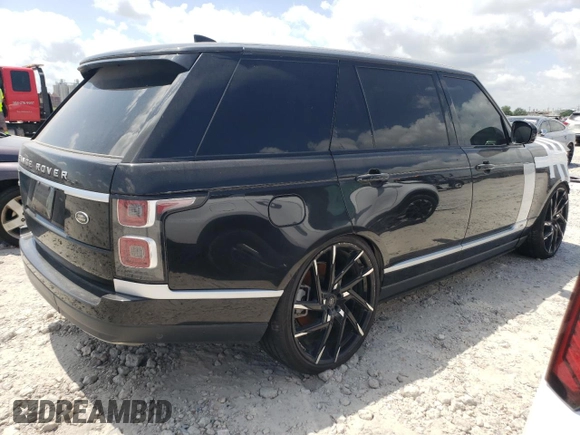2018 Land Rover Range Rover with VIN SALGS5RE5JA514662, listed as a Copart auction lot 57466495 with 48,250 mi miles and Salvage title. Bid and sale history available at DreamBid. Image 3.