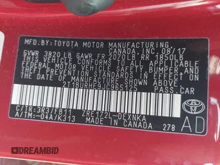 2018 Toyota Corolla L with VIN 2T1BURHE9JC965125, listed as a IAAI auction lot 42404116 with 91,219 mi miles and . Bid and sale history available at DreamBid. Image 9.