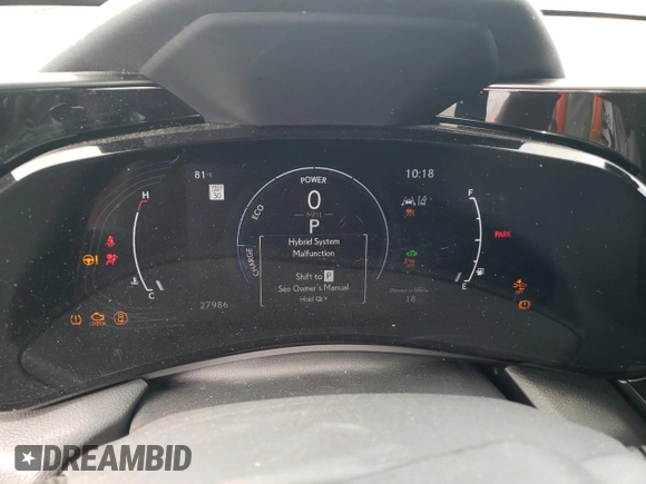 2022 Lexus NX 350h Luxury with VIN JTJHKCEZ9N2000478, listed as a Copart auction lot 53864374 with 27,986 mi miles and Salvage Title. Bid and sale history available at DreamBid. Image 9.
