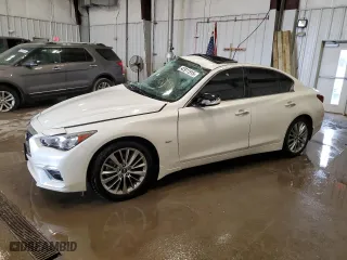 2018 Infiniti Q50 3.0t LUXE with VIN JN1EV7AR6JM443179, listed as a Copart auction lot 42911915 with 0 mi miles and Non Repairable. Bid and sale history available at carsss.com. Image 1.