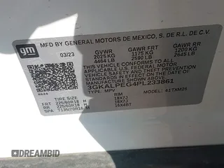 2023 GMC Terrain SLT with VIN 3GKALPEG4PL233861, listed as a IAAI auction lot 42687573 with 55,987 mi miles and . Bid and sale history available at DreamBid. Image 9.