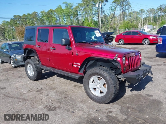 2011 Jeep Wrangler Unlimited Sport with VIN 1J4BA3H18BL598323, listed as a IAAI auction lot 41958043 with 154,354 mi miles. Bid and sale history available at carsss.com. Image 1.
