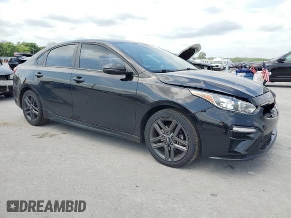 2021 Kia Forte GT-Line with VIN 3KPF34AD0ME286083, listed as a Copart auction lot 55044545 with 211,882 mi miles and Salvage title. Bid and sale history available at DreamBid. Image 4.