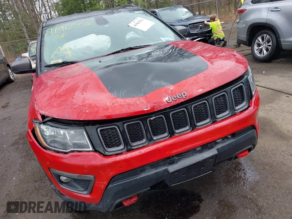 2019 Jeep Compass Trailhawk with VIN 3C4NJDDB6KT786348, listed as a IAAI auction lot 41963536 with 58,598 mi miles and . Bid and sale history available at DreamBid. Image 6.