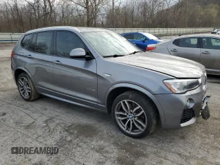 2017 BMW X3 xDrive35i with VIN 5UXWX7C58H0U40354, listed as a Copart auction lot 52769395 with 67,047 mi miles and Salvage Title. Bid and sale history available at DreamBid. Image 4.