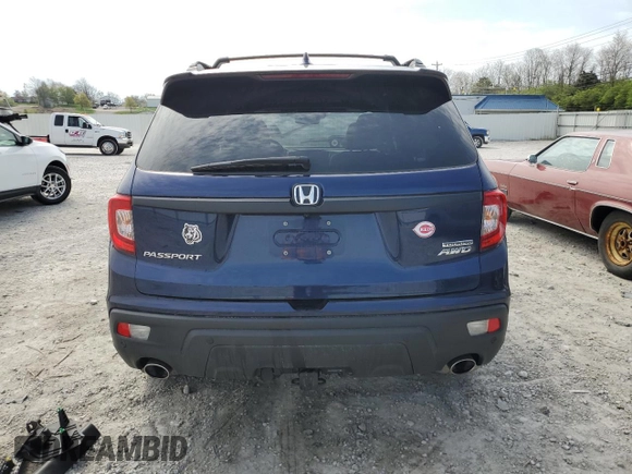 2021 Honda Passport Touring with VIN 5FNYF8H99MB042984, listed as a Copart auction lot 52858975 with 35,308 mi miles and Salvage title. Bid and sale history available at DreamBid. Image 6.