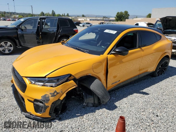 2022 Ford Mustang Mach-E GT with VIN 3FMTK4SE1NMA10334, listed as a Copart auction lot 57362275 with 34,614 mi miles and Salvage title. Bid and sale history available at DreamBid. Image 1.