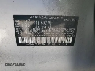 2020 Subaru Legacy with VIN 4S3BWAB69L3003402, listed as a Copart auction lot 42905925 with 69,092 mi miles and Salvage Title. Bid and sale history available at DreamBid. Image 13.