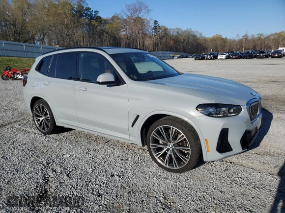 2022 BMW X3 xDrive30i with VIN 5UX53DP09N9K71795, listed as a Copart auction lot 49472915 with 39,070 mi miles and Salvage Title. Bid and sale history available at DreamBid. Image 4.