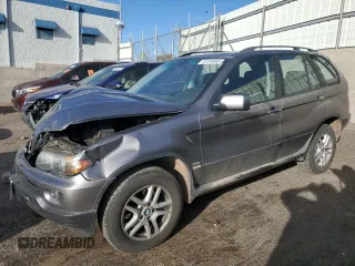 2004 BMW X5 3.0i with VIN 5UXFA13514LU29204, listed as a Copart auction lot 49104855 with 105,369 mi miles and Salvage Title. Bid and sale history available at carsss.com. Image 1.