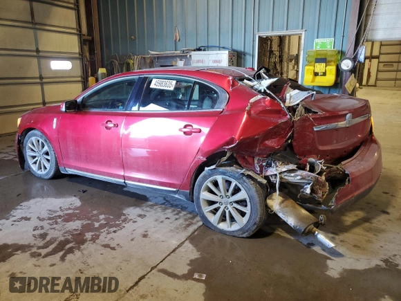 2010 Lincoln MKS EcoBoost with VIN 1LNHL9FT3AG602783, listed as a Copart auction lot 45983635 with 216,806 mi miles and Salvage title. Bid and sale history available at DreamBid. Image 2.