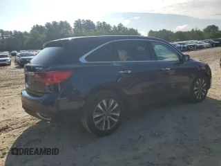 2016 Acura MDX Technology with VIN 5FRYD4H45GB054524, listed as a Copart auction lot 64028205 with 105,750 mi miles and Salvage title. Bid and sale history available at DreamBid. Image 3.