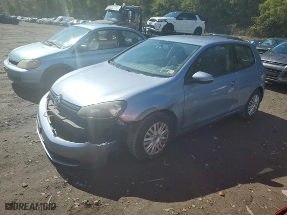 2010 Volkswagen Golf with VIN WVWBB7AJ9AW238494, listed as a Copart auction lot 73695044 with 104,831 mi miles and Salvage Title. Bid and sale history available at carsss.com. Image 1.