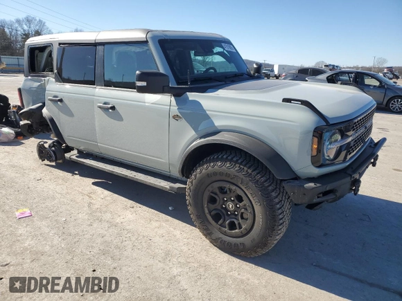 2024 Ford Bronco Wildtrak z VIN 1FMEE2BP6RLA70218, wystawiony jako Copart lot #41918605 z przebiegiem 3 782 mil mil oraz Szkoda całkowita • Salvage title. Historia ofert i sprzedaży dostępna na DreamBid. Obrazek 4.