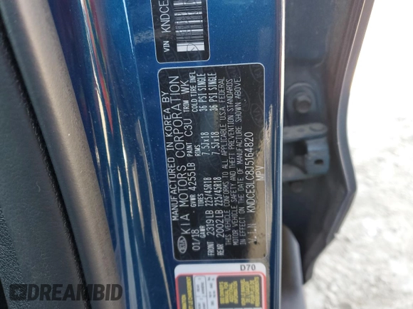 2018 Kia Niro Touring with VIN KNDCE3LC8J5164820, listed as a Copart auction lot 46620555 with 140,511 mi miles and Salvage Title. Bid and sale history available at carsss.com. Image 12.