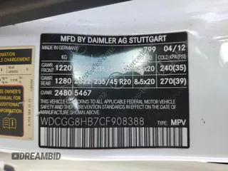 2012 Mercedes-Benz GLK 350 z VIN WDCGG8HB7CF908388, wystawiony jako Copart lot #57585335 z przebiegiem 173 469 mil mil oraz Szkoda całkowita • Salvage title. Historia ofert i sprzedaży dostępna na DreamBid. Obrazek 13.