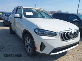 2023 BMW X3 xDrive30i with VIN 5UX53DP06P9R90067, listed as a IAAI auction lot 41761812 with 1 mi miles. Bid and sale history available at carsss.com. Image 1.