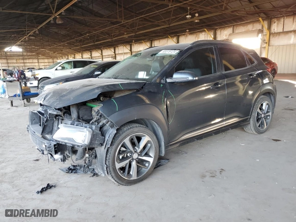 2019 Hyundai Kona Ultimate with VIN KM8K53A55KU356991, listed as a Copart auction lot 83376124 with 137,899 mi miles and Salvage Title. Bid and sale history available at carsss.com. Image 1.