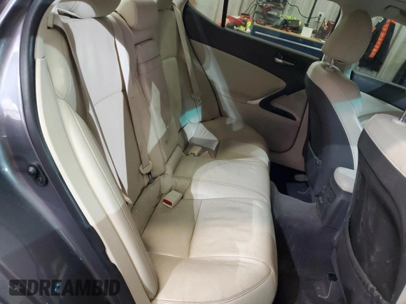 2012 Lexus IS 250 with VIN JTHBF5C22C5166690, listed as a Copart auction lot 46827125 with 98,001 mi miles and Salvage Title. Bid and sale history available at DreamBid. Image 10.
