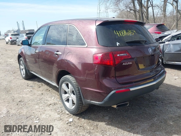 2010 Acura MDX Technology Pkg with VIN 2HNYD2H65AH505244, listed as a IAAI auction lot 41816959 with 139,807 mi miles. Bid and sale history available at carsss.com. Image 3.