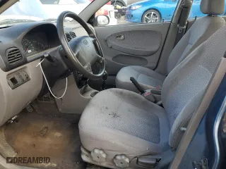 2002 Kia Rio with VIN KNADC123726182945, listed as a Copart auction lot 47737955 with 19,622 mi miles and Salvage Title. Bid and sale history available at carsss.com. Image 7.