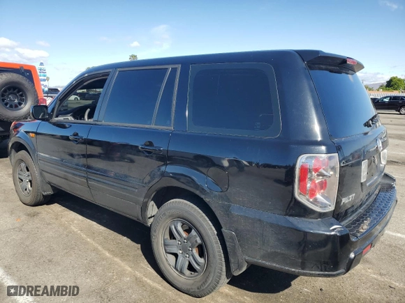 2007 Honda Pilot LX with VIN 5FNYF28107B040892, listed as a Copart auction lot 51130055 with 0 mi miles and Salvage Title. Bid and sale history available at carsss.com. Image 2.
